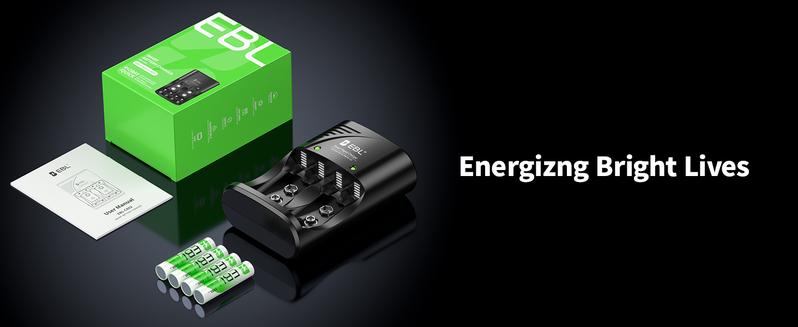 EBL 3 in 1 Multiple Function Battery Smart Charger With AA AAA Rechargeable Batteries Kit