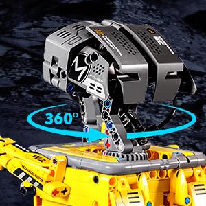 Robot Toys for Kids, 520PCS App & Remote Control 5-in-1 RC Wall Robot, Engineer Robot & Dinosaur Building Toy, STEM Construction Set with Magnetic Blocks for Boys & Girls 6+