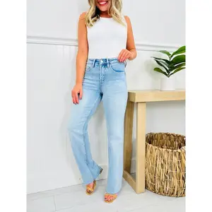 Feeling Brand New Slim Wide Leg Tummy Control Jeans