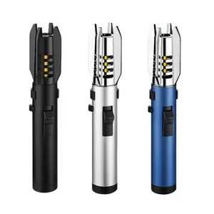 Butane-Free Windproof Blue Flame Lightsaber Torch Lighter, Butane Refillable & Adjustable, Portable for Kitchen Cooking, Outdoor Camping, Birthday Candles Daily Use, Perfect Gift Choice Collectors, Holiday Rechargeable Camping LED Work Light fire hydrant