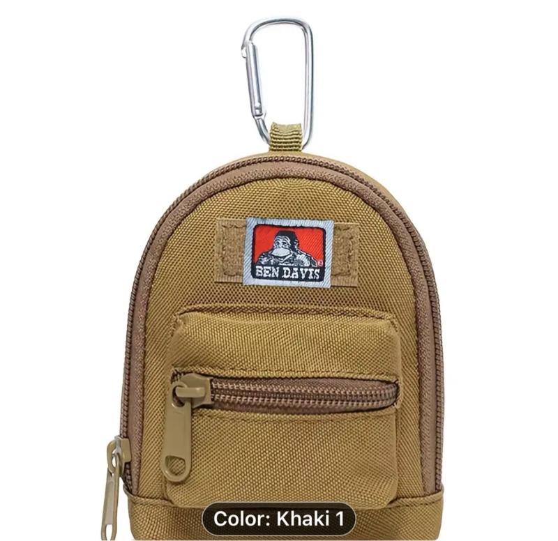 Ben Davis Mini Backpack for Men and Women, 8 Color Options, Handheld Clip, Key & Wallet Features, Ideal for Everyday Use