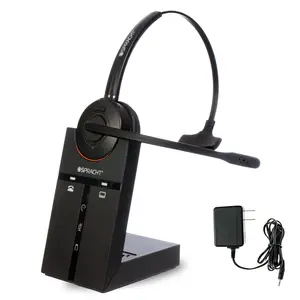 Spracht Wireless Single Ear Headset | USB/DECT Combo | Noise Cancelling Mic | Compatible with Desk Phone, PC, Mac