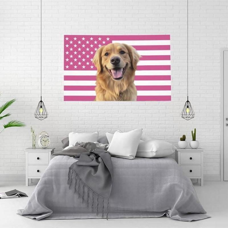 Custom Pink America Flag 30x40 inch Personalized Flags Design Your Image Funny Tapestry Poster For Decorate Clubs tapestry