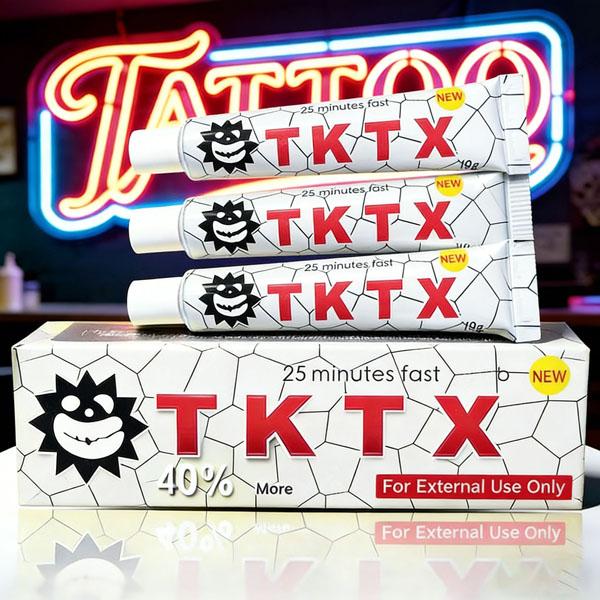 TKTX Tattoo Cream 25Mins Super FastNumbing Tattoo Supply, Painless Numbness Cream Lasting For 6-8 Hours, Suitable For Tattoo, Eyebrow Tattoo, Puncture,Moult - Cosmetics.