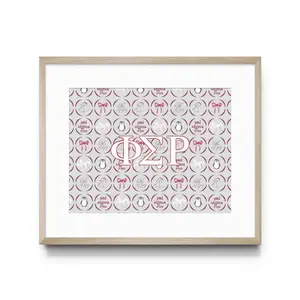Phi Sigma Rho Art Print Officially Licensed High-Quality Watercolor Paper Hand-Painted Elements Sorority Legacy Chapter House Decor