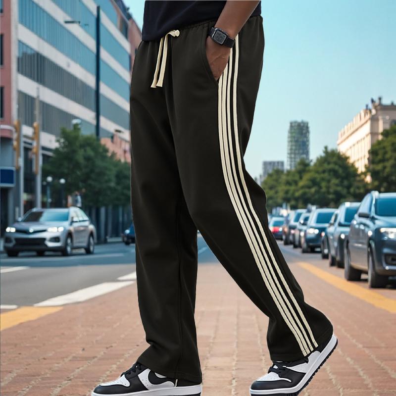 Men's Sporty Long Pants, Casual High Waist Drawstring Joggers, Comfortable Elastic Waistband, Ideal for Gym & Daily Wear Sweatpants