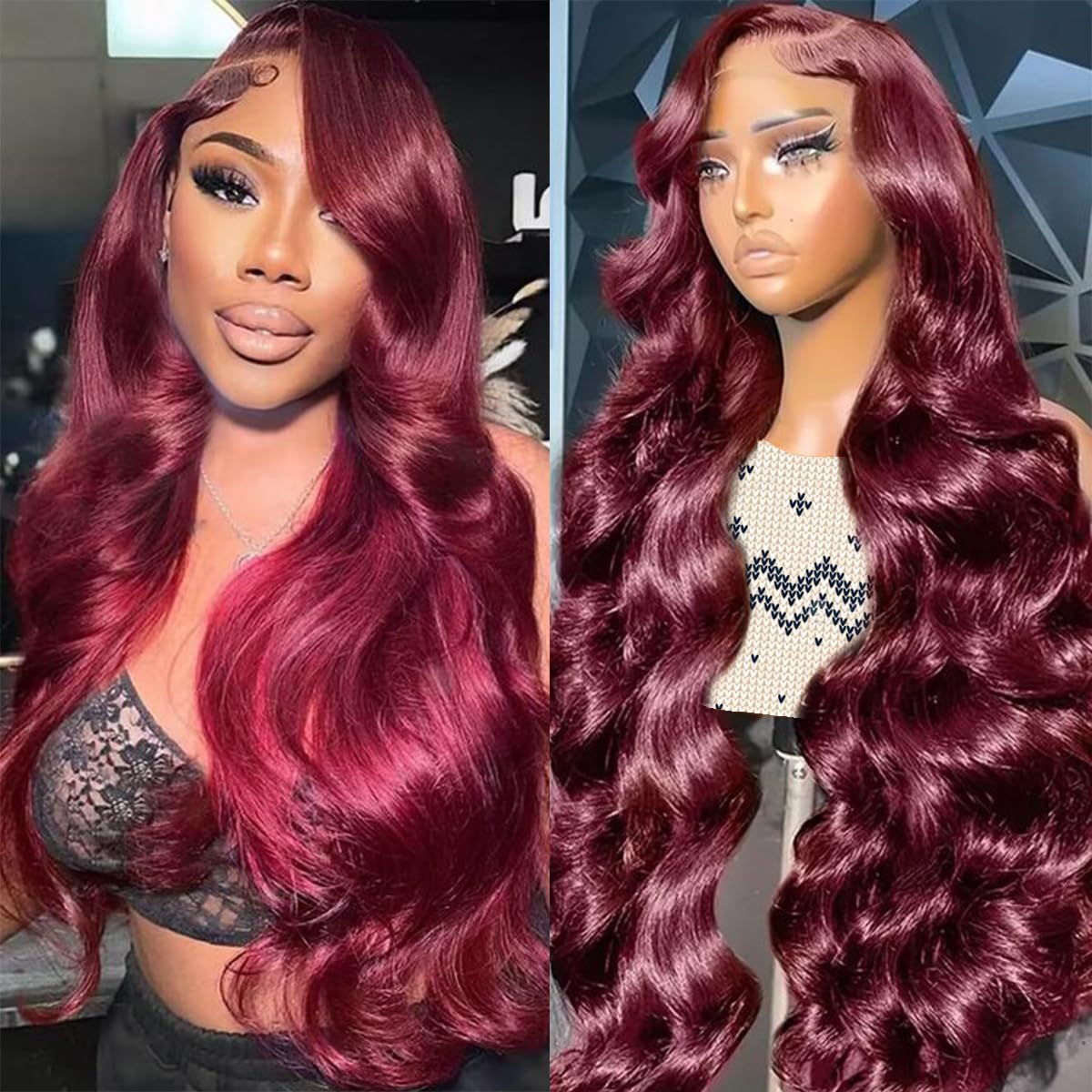 30 Inch Body Wave Lace Front Wigs Human Hair Pre Plucked 13x4 HD Transparent Lace Frontal Body Wave Human Hair Wig for Women 180 Density Natural Black