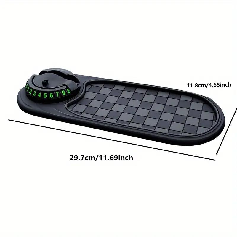 Anti-skid mat for cars, mobile phone car holder, decorative pad for car dashboard, mobile phone rotating stand, high-temperature durable high-end square creative interior accessories, car storage pad, multi-functional accessories