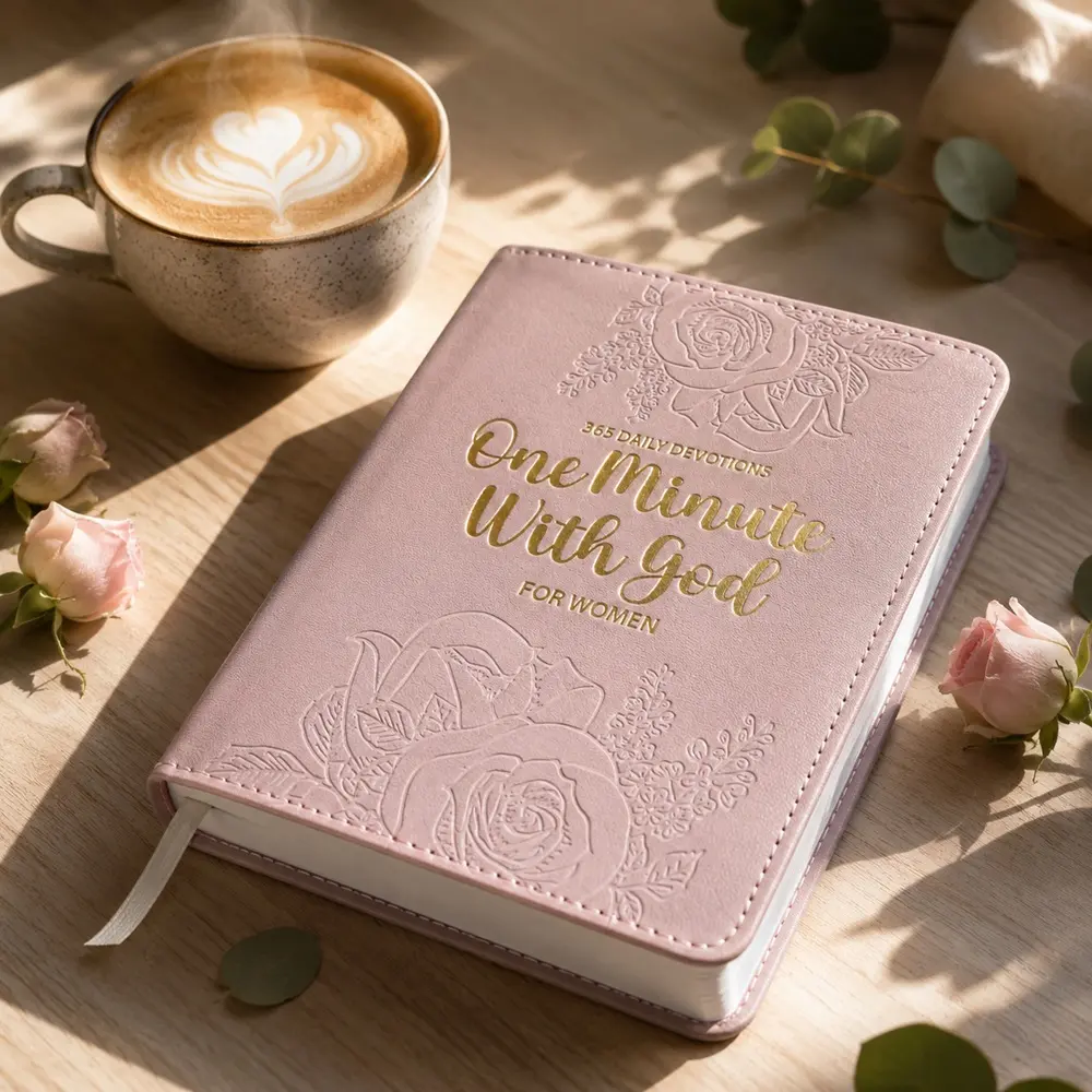 365-Day Portable Women's Devotional Journal, "1 Minute with God" Daily Reflection Notebook, Office Stationery Personal Growth Planner, Ideal Holiday-Birthday Gift