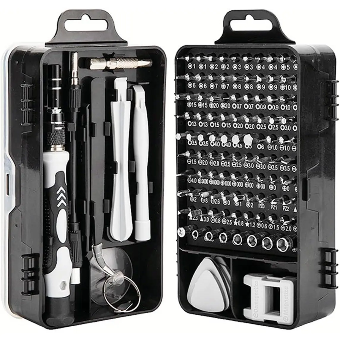 115-in-1 Precision Screwdriver Set, Chrome Vanadium Steel Work Tools Kit with Magnetic Torx Bits, Flexible Shaft, and Switchable Handle for Electronics Repair, Magnetic Screwdriver Tools, Multifunctional Screwdriver