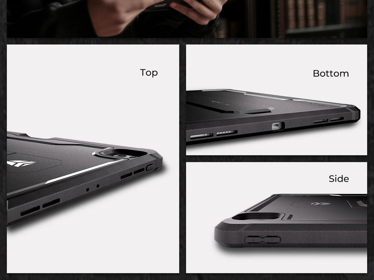 Dexnor for iPad Pro 12.9 Inch Case 2022/2021/2020(6th/5th/4th), Heavy Duty Shockproof Dual Layer Full-Body Bumper Protective Cover with Built-in Screen Protector & Kickstand & Pen Holder