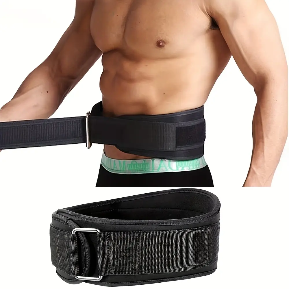 Gym Weightlifting Belt |   Adjustable Waist Support for Squats, Deadlifts & Strength Training