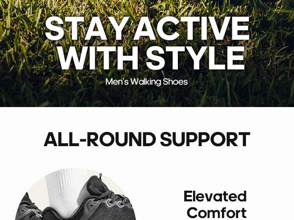 NORTIV 8 Men's Lifestyle Sneakers - Casual Footwear for Running and Walking