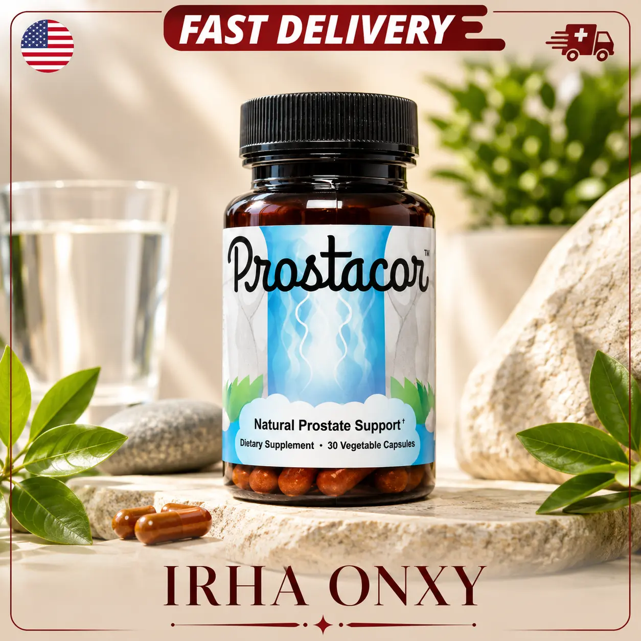 Natural Prostate Support Capsules – Herbal Urinary Health Formula | 30 Vegan Capsules | Saw Palmetto & Nettle Blend