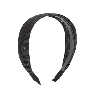 Unique Bargains Women's Breathable Wide Headbands Soft Lightweight Headband Black 1 Pc
