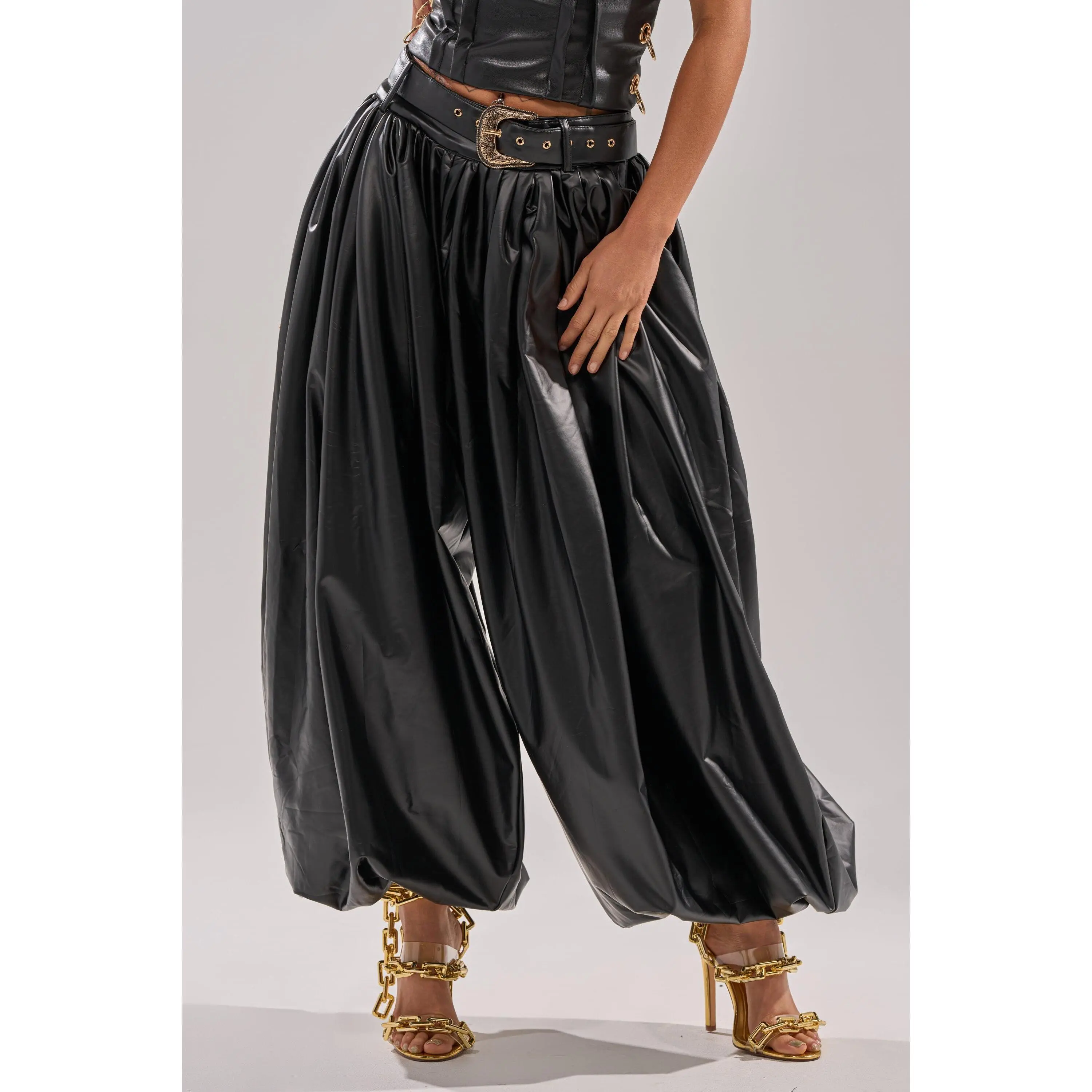 ZONA BALLOON LEATHER TROUSER