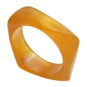 Caramel Swirl Resin Chunky Irregular Bangle Bracelet
