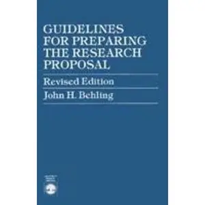 USED-Guidelines for Preparing the Research Proposal by Behling, John H. (Paperback)