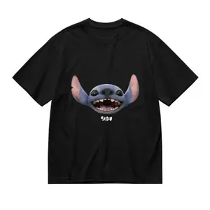 Disney Stitch Short-Sleeve Shirt - Breathable Classic Cut for Casual Wear - Soft Fabric Machine Washable - Perfect Everyday Wardrobe Essential