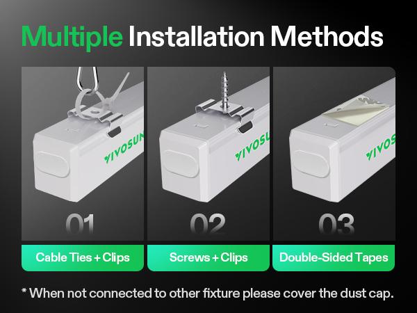 VIVOSUN T5 Grow Lights for Indoor Plants, 5000K Full Spectrum 24W/48W/60W/120W, 1FT/2FT LED Plant Light Strip for Seed Starting, Greenhouse, Hydroponics, SGS Compatible, Linkable