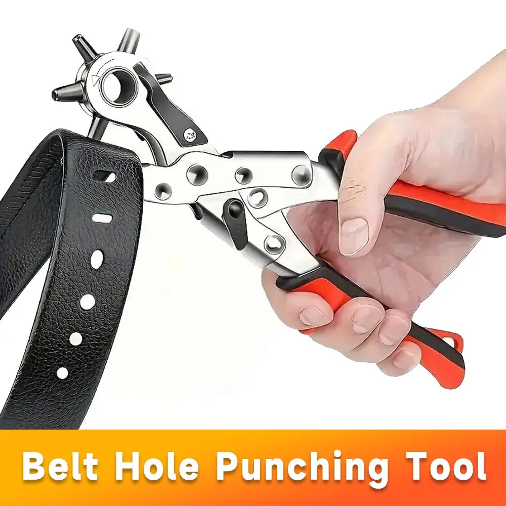 Portable Smooth Hole Puncher - Tungsten Steel Pocket-Size Tool, Quick Punch Feature, Wear-Resistant Body for Leather Paper Use at Home & Industrial Settings, All Seasons Tools