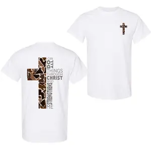 Christian T-Shirt, Camo Cross Design With Philippians 4:13 Verse, Perfect For Faithful Believers And Outdoorsmen streetwear target finds
