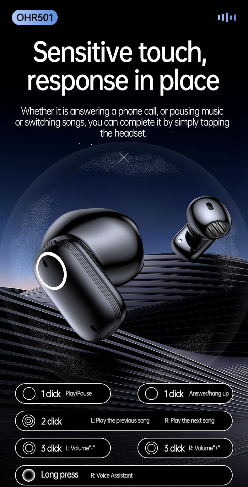 Acer OHR501 Wireless Audio Earbuds, Semi-in-ear Design Noise Cancelling Headphones, Powerful Customized Sound, Headset for Commute, Sports Electronic Clear Call Beige