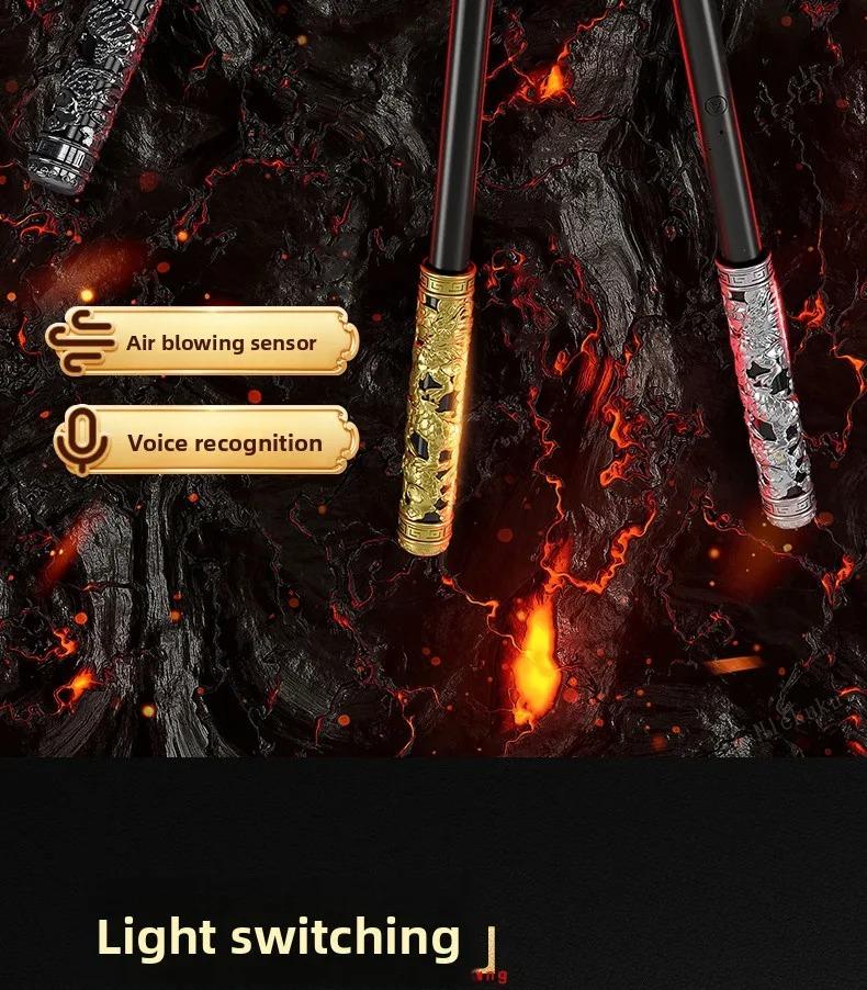 Monkey King Golden Hoop Staff Toy, Voice Controlled Glow Sword for Boys, Kids Retractable Magic Toy