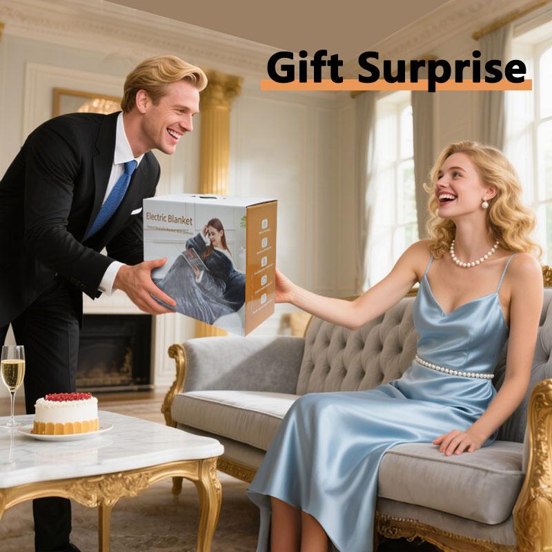 Wearable Heated Blanket，Portable Electric Heated Throw Blanket with Sleeves & Foot Pocket 50"x70"+14" Electric Snuggle Throw, 6 Heating Settings, 1-12H Auto Shut-Off,Machine wash,Perfect Gift for Her/Him/Family Use at Home or Office