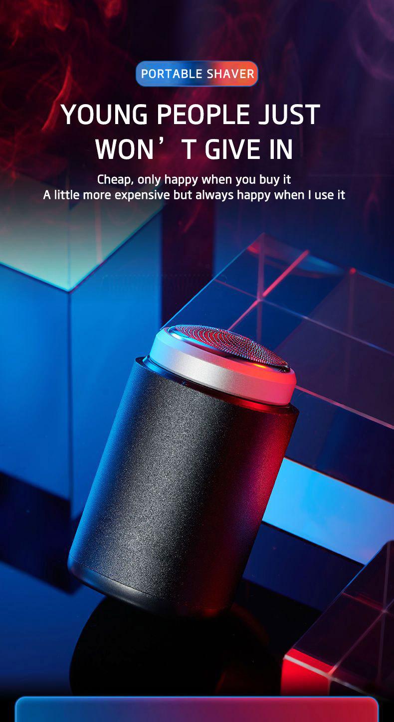 Electric Razor for Men Mini Portable Pocket Size Shaver Wet and Dry Mens Razor USB Rechargeable Shaver Charging Easy One-Button Use Suitable for Home,Car,Travel