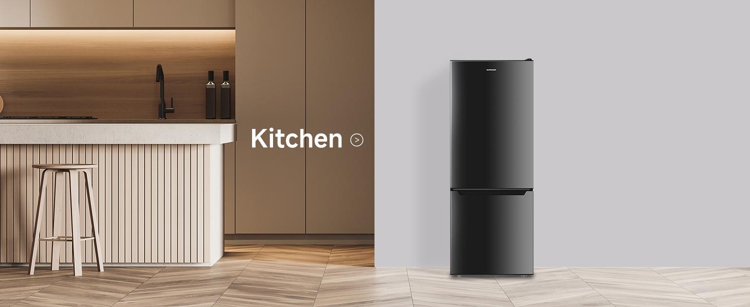 BANGSON 7.1 Cu.Ft Refrigerator with Freezer, double door refrigerator, Medium Capacity for Apartment/Family, Adjustable Thermostat, Energy Efficient, Quiet Operation, LED Interior Light, Gift Idea, Christmas Gift