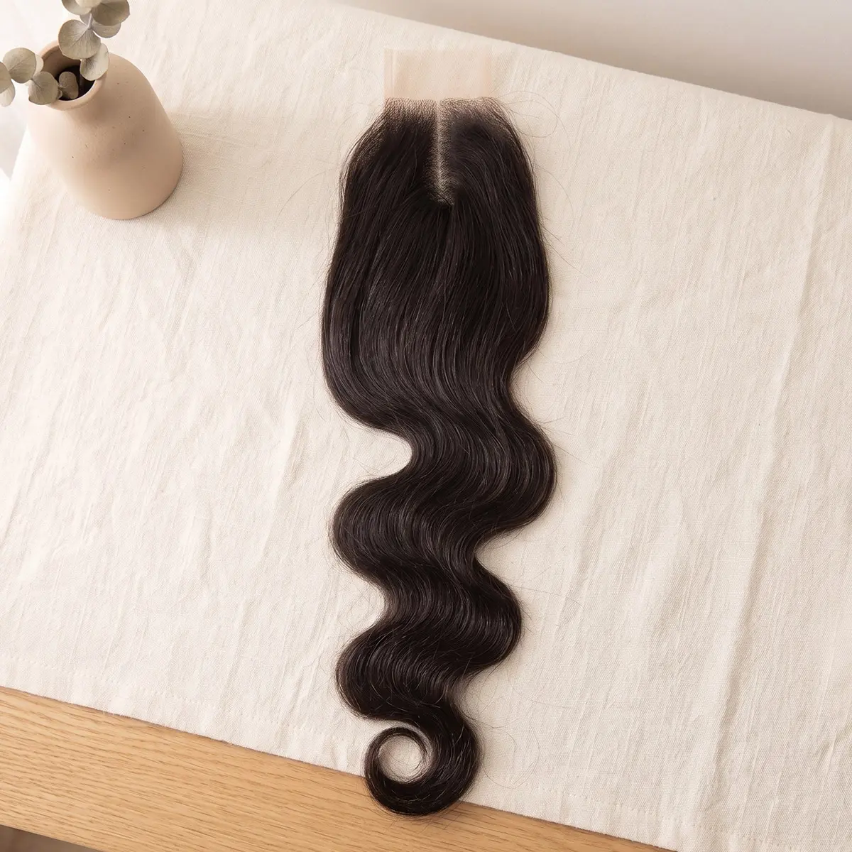 WIGCHIC 2x6 Body Wave Lace Closure, Virgin Human Hair, Natural Color, Sleek Extra Deep Parting (12"-22")
