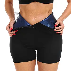 Women Sauna Shorts Body Shaper Pants Waist Trainer High Waist Shapewear Gym Workout Boyshorts Girdle