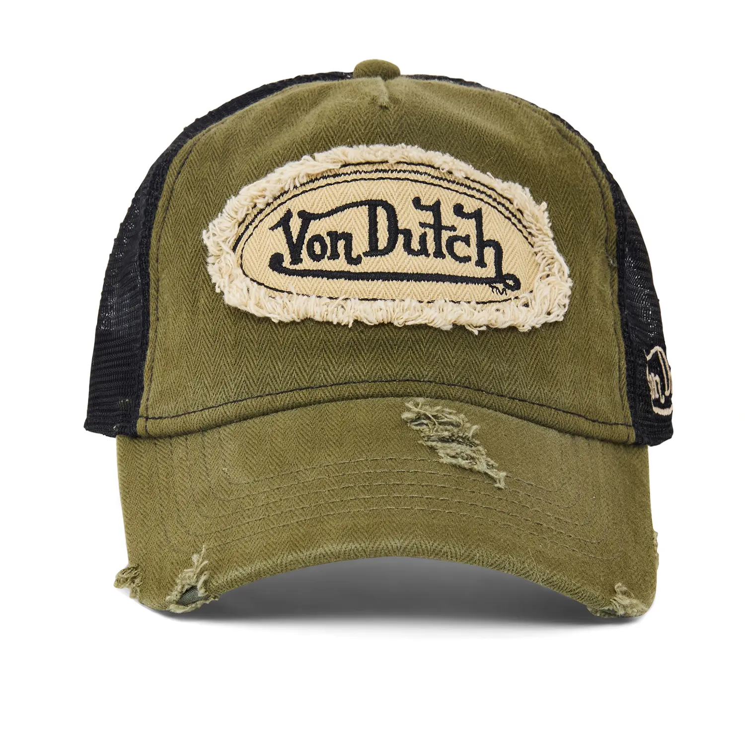 Vintage Green Von Denim Trucker Hat