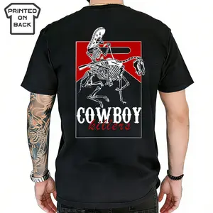 Skeleton Cowboy on Horse COWBOY Killers T-shirt with Edgy Trendy Streetwear, For Women, For Men [180G 100% cotton, lightweight and breathable, soft and comfortable]