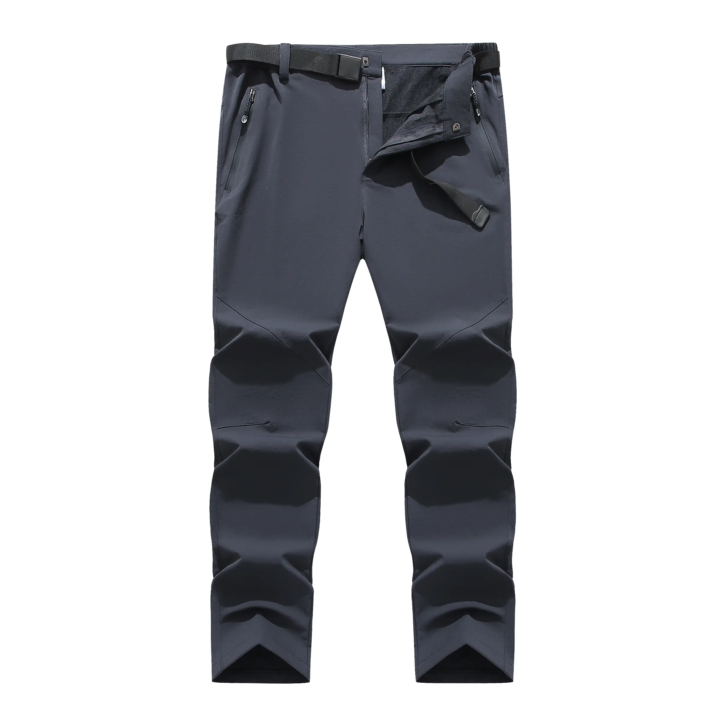 Men's waterproof and wear-resistant outdoor pants, suitable for hiking in rainy weather, softshell outdoor pants with zippered pockets, climbing sports pants, men's sports pants