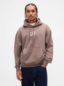 Gap Men's Heavyweight Oversized Logo Hoodie  - Gender Neutral