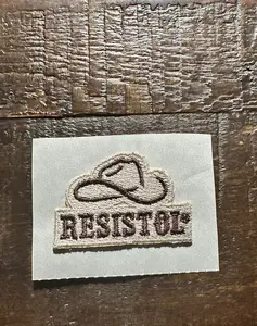 Beige and Brown Cowboy Hat Design Embroidered Patch