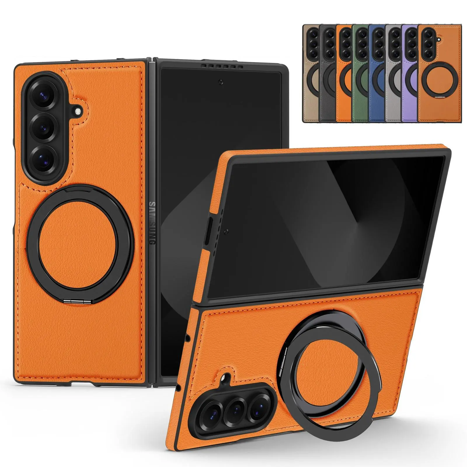 For Samsung Galaxy Z Fold7 6 5 4 3 Mag Safe Case Shockproof Magnetic Ring Stand