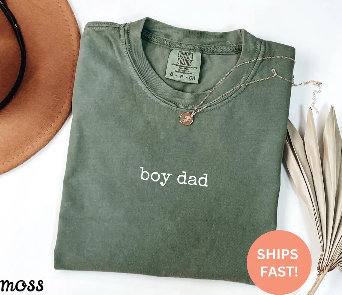 Comfort Colors® Boy Dad Shirt, Father Son TShirt, New Dad Gift, Cute Dad Life Tee, Boy Dad Graphic Shirt, Father's Day Gift for Him, Dad Tee