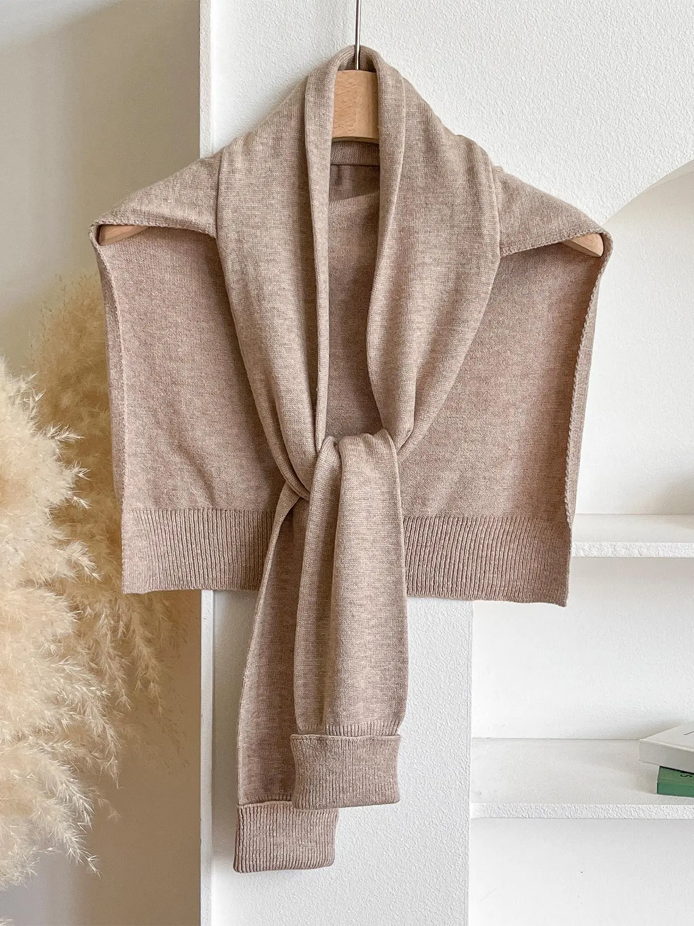 Women's Solid Color Shawl Scarf, Casual Versatile Minimalist Design Wrap Shawl for All Seasons, Fashion Accessories for Daily Wear