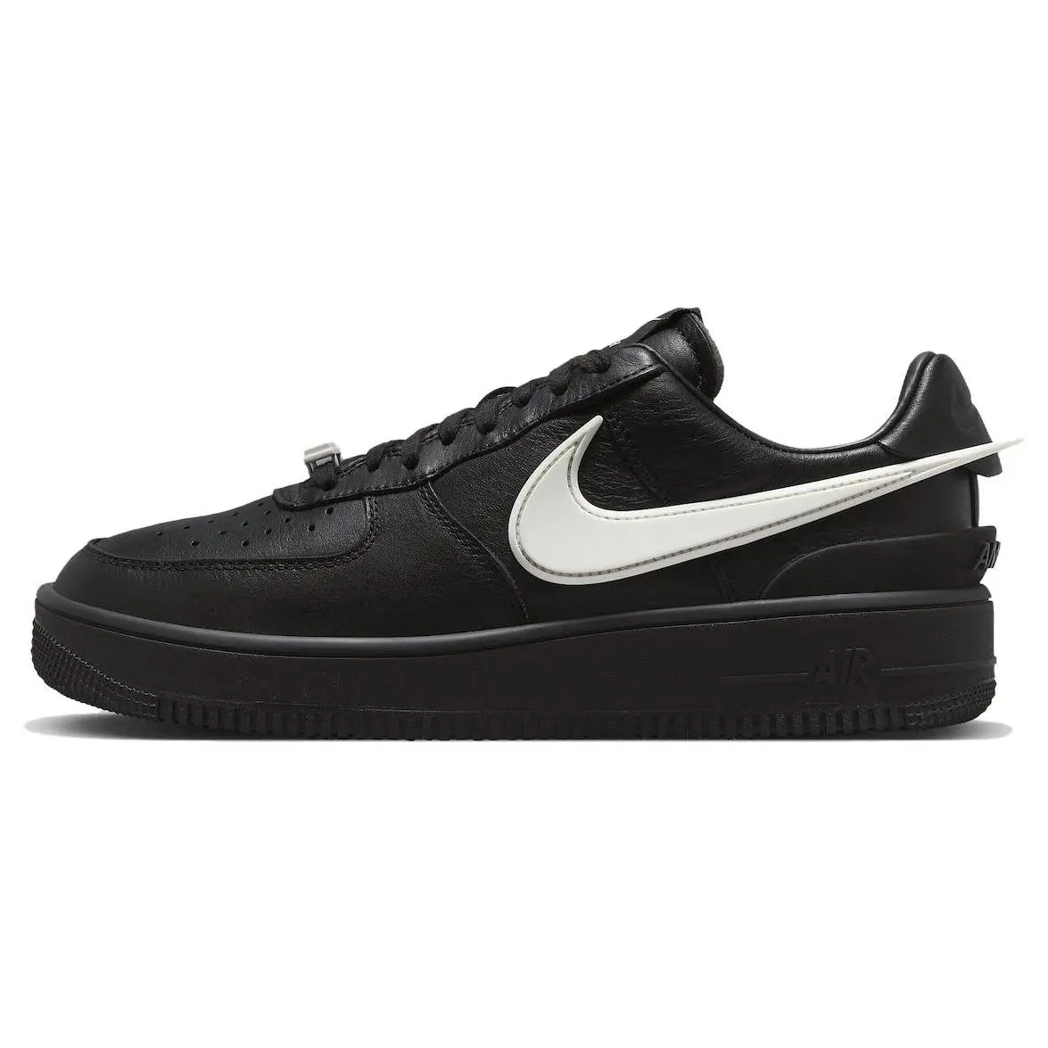 AMBUSH x Nike Air Force 1 Low 'Black' Casual Fashion Shoes, Leather Sneakers with Edgy Look, True Size Sports Footwear