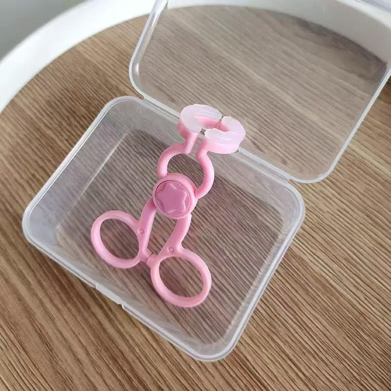 Daily Contact Lens Insertion & Removal Tool with Pink and White Components for Easy Use Applicator and Removal Device