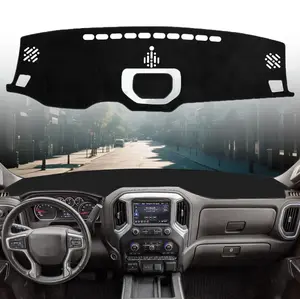 Canvcle Dashboard Cover Mat for 2014-2021 Toyota Tundra Accessories Dash Cover Flannel Dash Mat Sunshade Glare UV Rays Protector