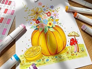 Ohuhu Alcohol Based Markers: Chisel & Fine - 120-color - Double Tipped Art Marker Set for Artist Designer Adults Coloring Illustration - AP Certificated - Refillable - Chisel and Fine Dual Tips - Oahu Series of Ohuhuart