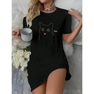 Funny Blep Blep Cute Cat Animals Dress Black Cat Dress Dress for Men Women
