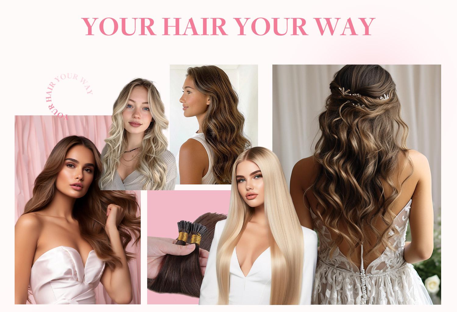 GOOGOO I Tip Hair Extensions Human Hair 50g 50 to 100 Strands Real Human I tip Extensions Pre Bonded Natural Black#Greenish#TikTokShopSpringGlowUp