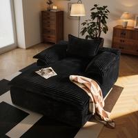 Black Plush Corduroy Double-layered and thickened