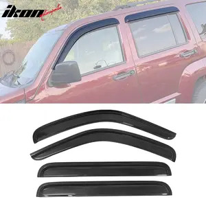 Visor Windows Guard for Jeep Liberty 2008-2014 Slim Style Smoke Acrylic