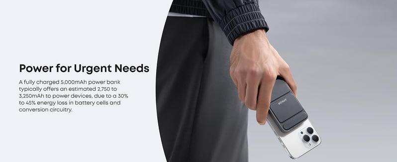 [Limited Offer]Anker 622 Magnetic Battery MagGo, 5,000mAh Foldable Wireless Power Bank with Stand and USB-C Port, Compatible for iPhone 16/15/14/13/12